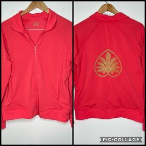 Old Navy Zip Up Track Jacket Yoga Workout Jacket Size Large Fitted Style